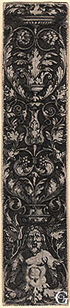 Beham, Vertical Ornament with a Male Figure Beham, Vertical Ornament with a Male Figure