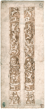 Anonymous Italian, Designs for Relief Pilasters Anonymous Italian, Designs for Relief Pilasters