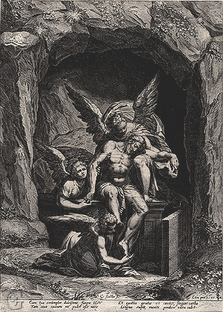 Sadeler, Lamentation by Three Angels Sadeler, Lamentation by Three Angels