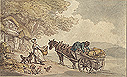 Rowlandson, Loading a Cart for Market