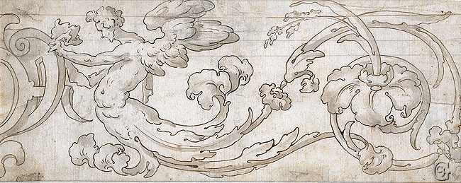 Florentine School , Floral Ornament Florentine School , Floral Ornament