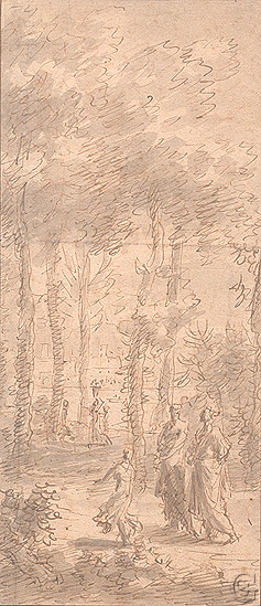 Moucheron , Classical Figures in a Grove of Trees