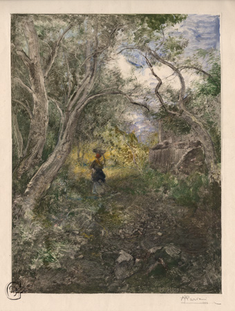 Mariani, Woman on a Forest Pathway