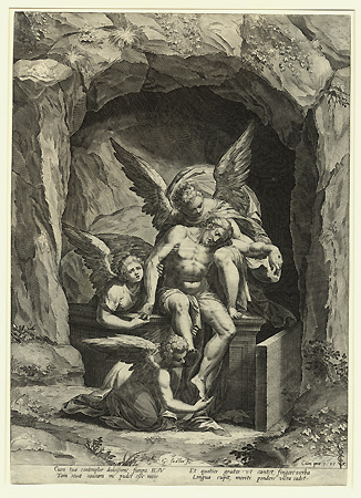 Sadeler , Lamentation of Three Angels (Corpus Christi) Sadeler , Lamentation of Three Angels (Corpus Christi)