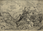 after Brueghel, Alpine Landscape