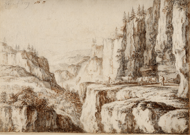 Roos, Vast Mountainous Landscape with Herds Roos, Vast Mountainous Landscape with Herds
