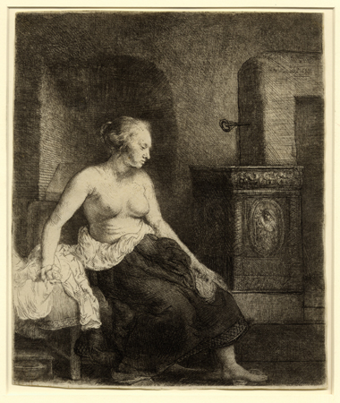 Rembrandt, Woman Sitting Half-Dressed Beside a Stove Rembrandt, Woman Sitting Half-Dressed Beside a Stove