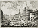 Piranesi, The Piazza Navona with S. Agnese on the Right