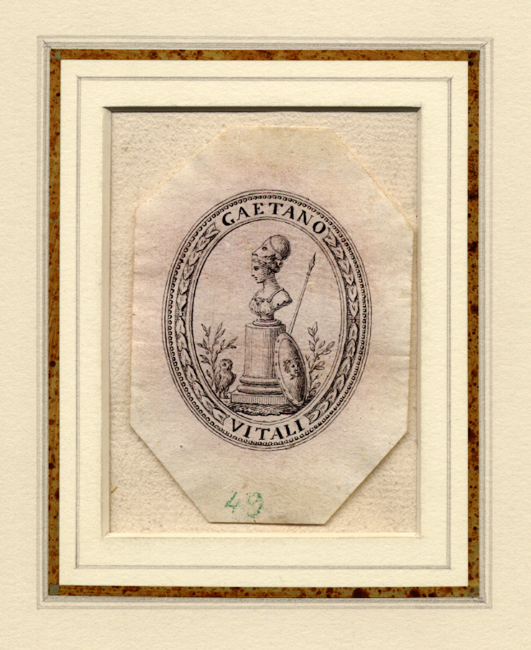 Novelli, Emblem Medalion for Gaetano Vitali 