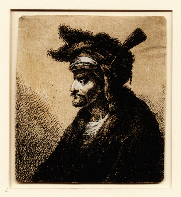 Worlidge, Bust of a Man in a Feathered Turban Worlidge, Bust of a Man in a Feathered Turban