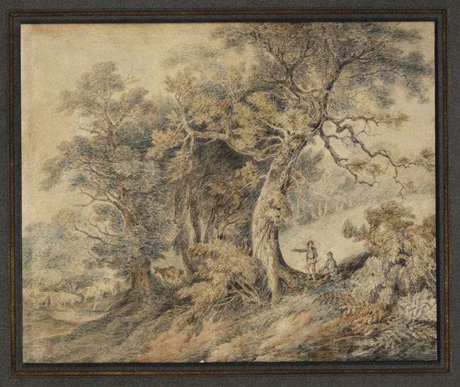 Robertson, Cowherds and Cattle by a Stand of Trees Robertson, Cowherds and Cattle by a Stand of Trees