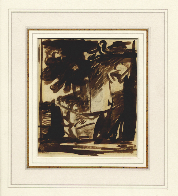 Romney, Preliminary Study for the Painting of the Gower Family Romney, Preliminary Study for the Painting of the Gower Family
