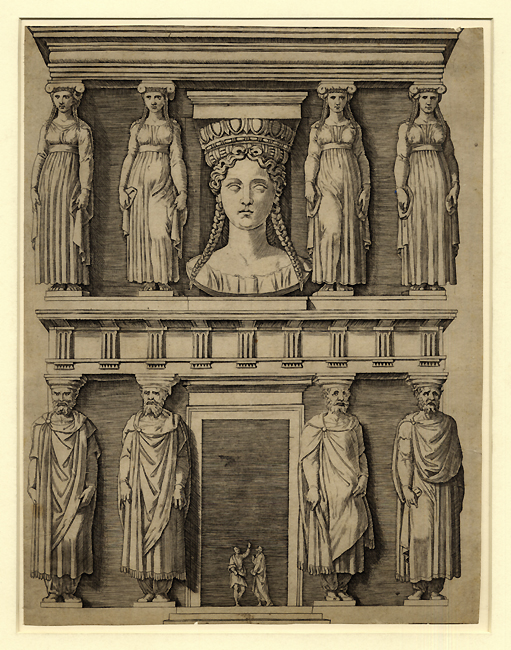 Raimondi, Façade with Caryatids