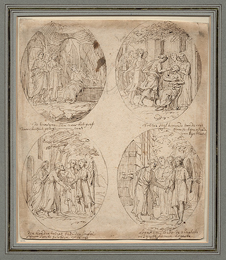 Dutch or Flemish School, Four Biblical Episodes Dutch or Flemish School, Four Biblical Episodes