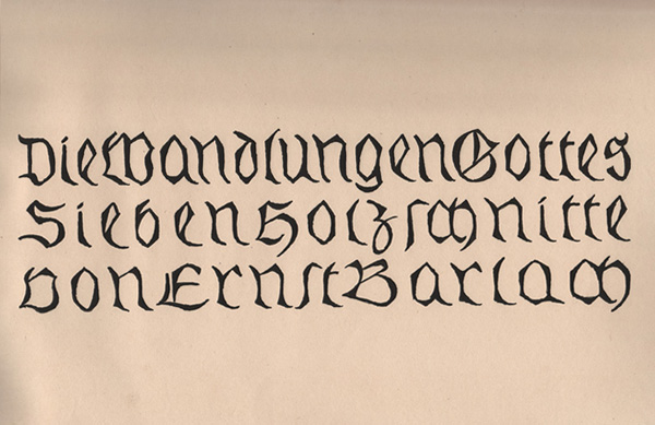 Barlach, Die Wandlungen Gottes Barlach, Die Wandlungen Gottes