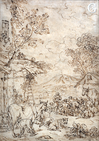 Tavella, Farm Scene in a Landscape