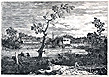 Canaletto, View of a Town on a River Bank