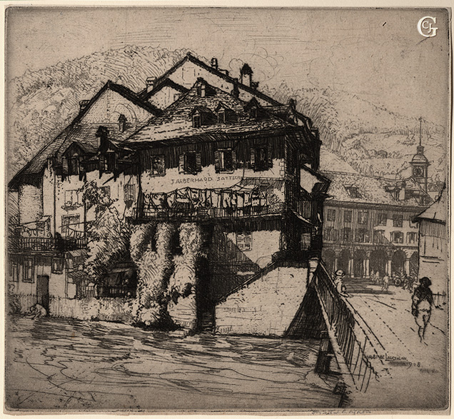 MacLaughlan: Houses on the Aare, Switzerland MacLaughlan: Houses on the Aare, Switzerland