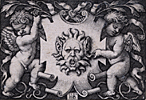 Beham: Mask Held by 2 Genii