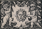 Beham: Mask Held by 2 Genii
