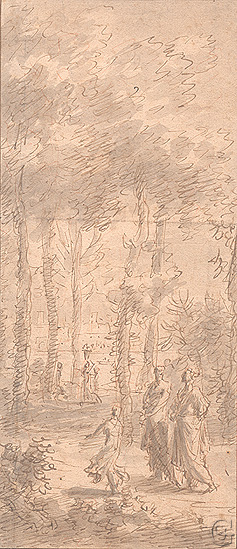 Moucheron , Classical Figures in a Grove of Trees Moucheron , Classical Figures in a Grove of Trees