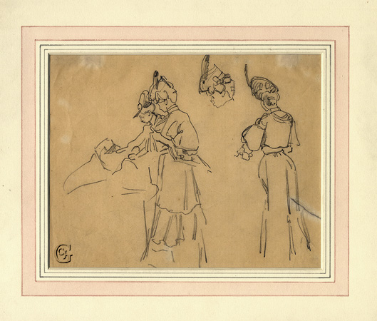 Lepère, Studies of Ladies Shopping Lepère, Studies of Ladies Shopping