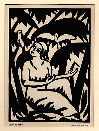 Schrimpf, Mädchen mit Tauben 