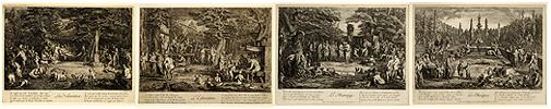 Gillot, La Vie des Satyrs (Set of Four)