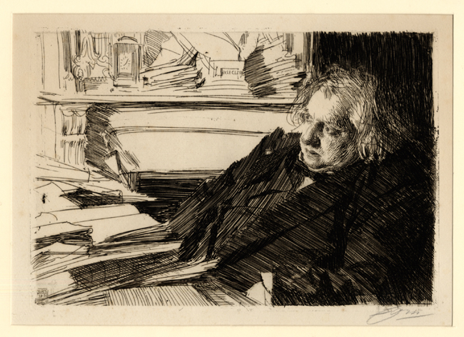 Zorn, Portrait of Ernest Renan