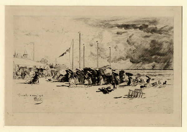 Buhot, Un Grain à Trouville 