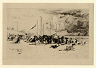 Buhot, Un Grain à Trouville 
